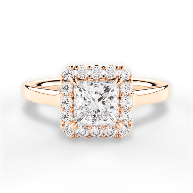 14kt Rose Gold/18kt Rose Gold/princess/top sku 1PCZ1329