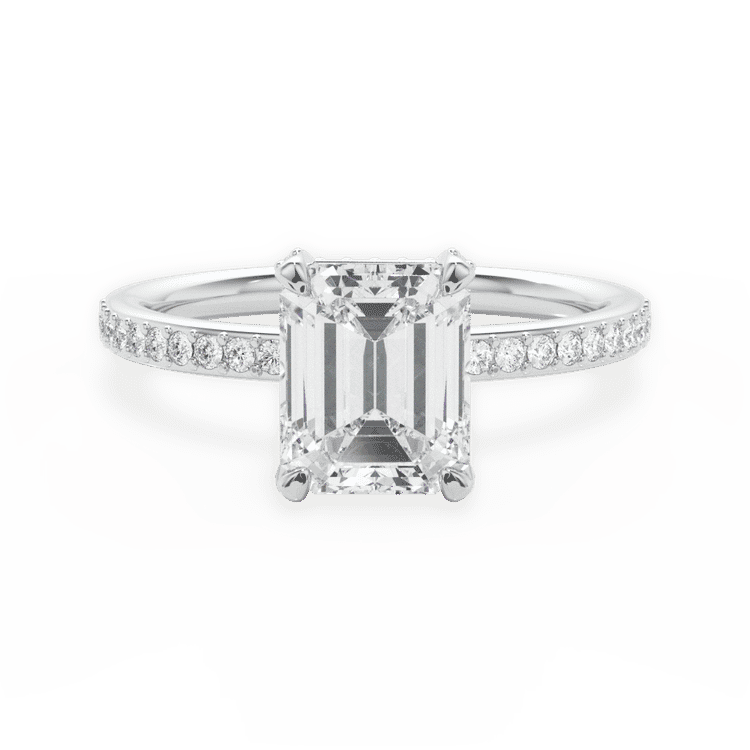 14kt White Gold/18kt White Gold/Platinum/emerald/top sku 1ECZ1509