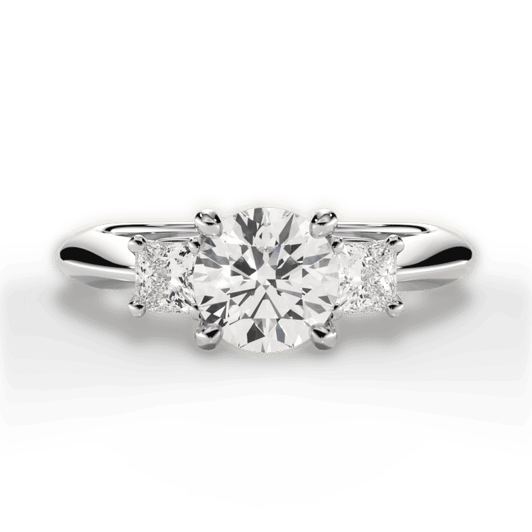 14kt White Gold/18kt White Gold/Platinum/round/top sku 1RZ1237P