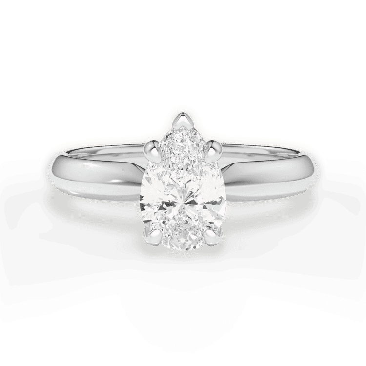 14kt White Gold/18kt White Gold/Platinum/pear/top sku 1PZ7264