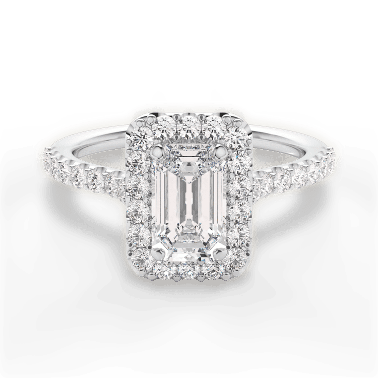 14kt White Gold/18kt White Gold/Platinum/emerald/top sku 1ECZ1321