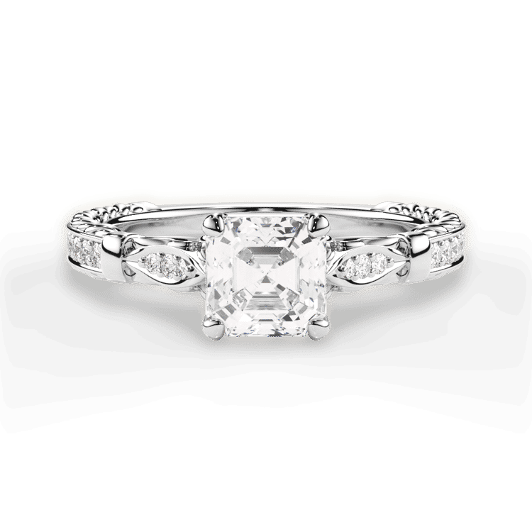 14kt White Gold/18kt White Gold/Platinum/asscher/top sku 1ASZ1521