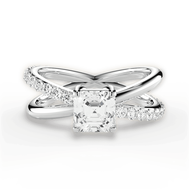 14kt White Gold/18kt White Gold/Platinum/asscher/top sku 1ASZ4768