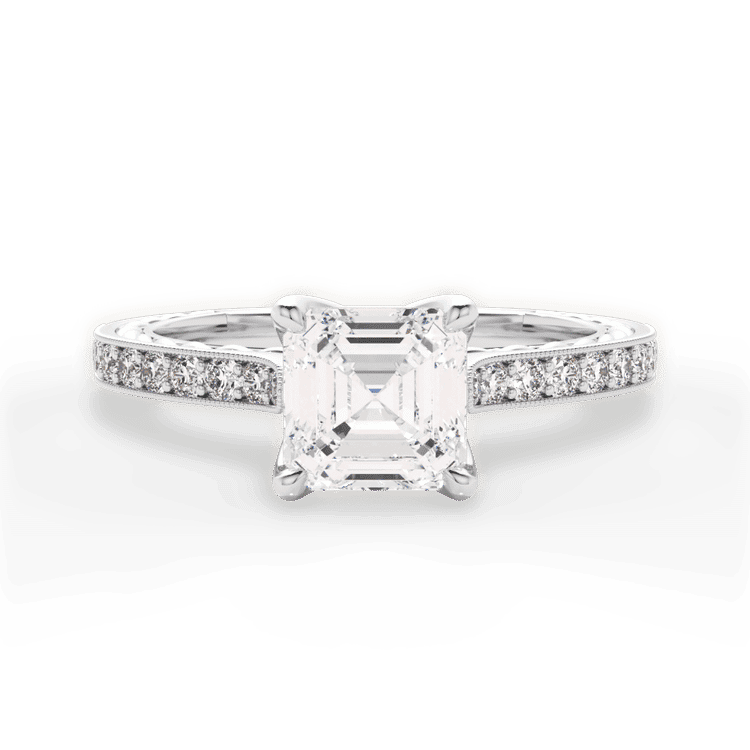 14kt White Gold/18kt White Gold/Platinum/asscher/top sku 1ASZ2861