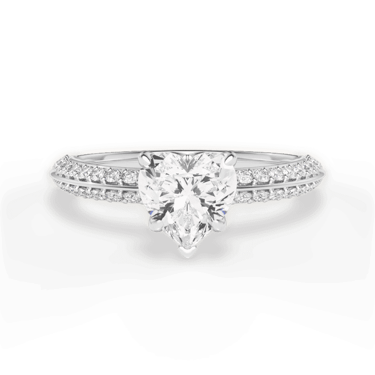 14kt White Gold/18kt White Gold/Platinum/heart/top sku 1HZ4770