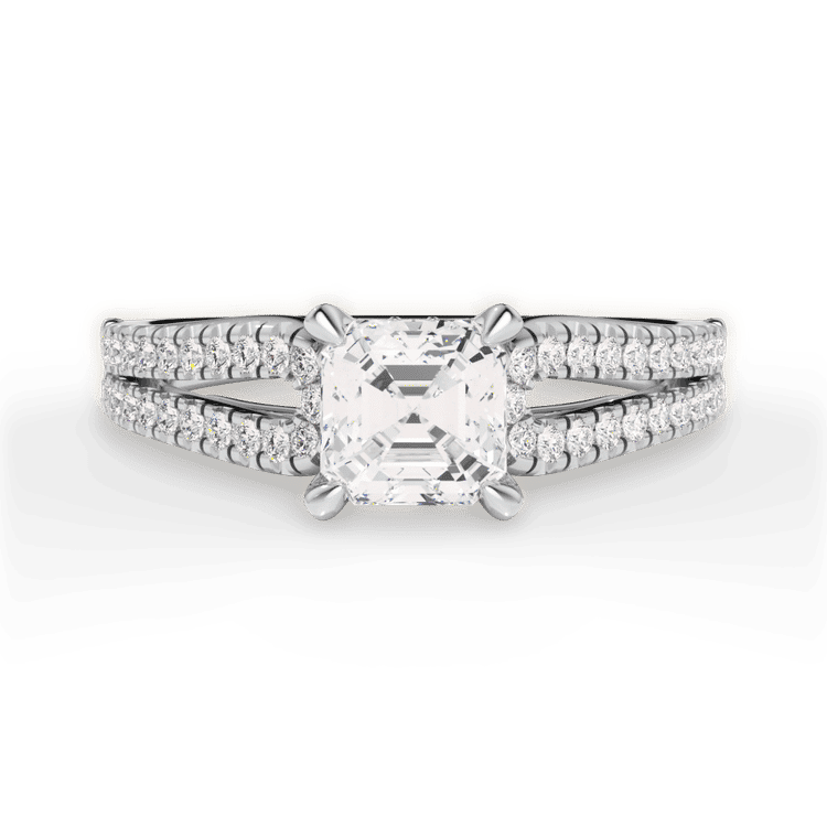 14kt White Gold/18kt White Gold/Platinum/asscher/top sku 1ASZ2483