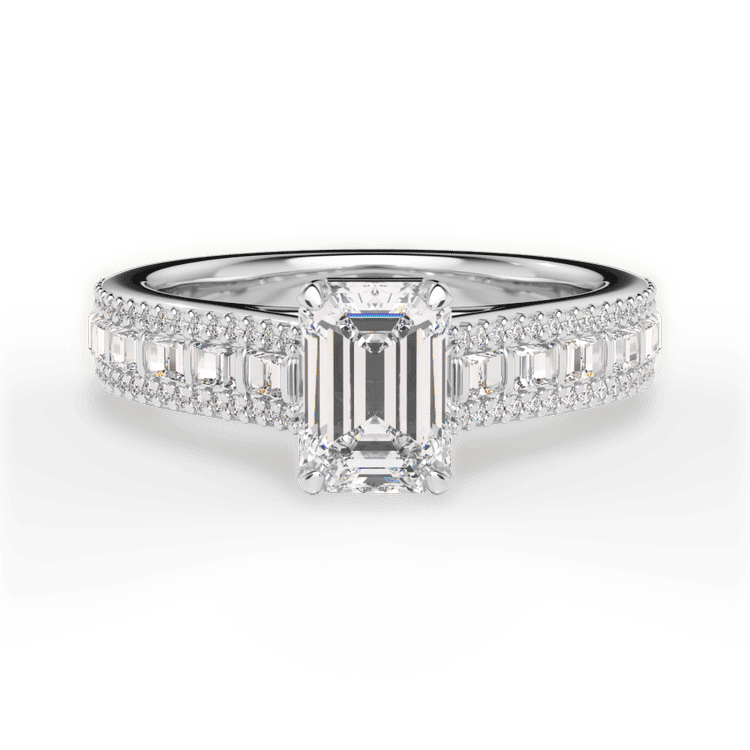 14kt White Gold/18kt White Gold/Platinum/emerald/top sku 1ECZ1524