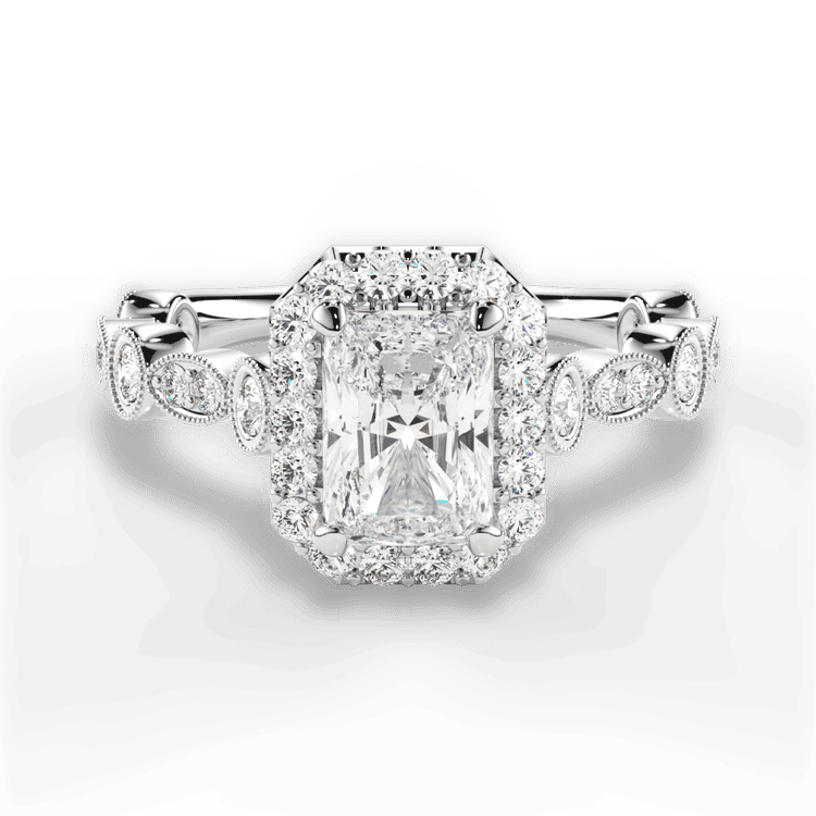 14kt White Gold/18kt White Gold/Platinum/radiant/top sku 1RAZ4742