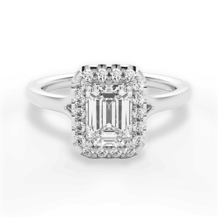 14kt White Gold/18kt White Gold/Platinum/emerald/top sku 1ECZ1322