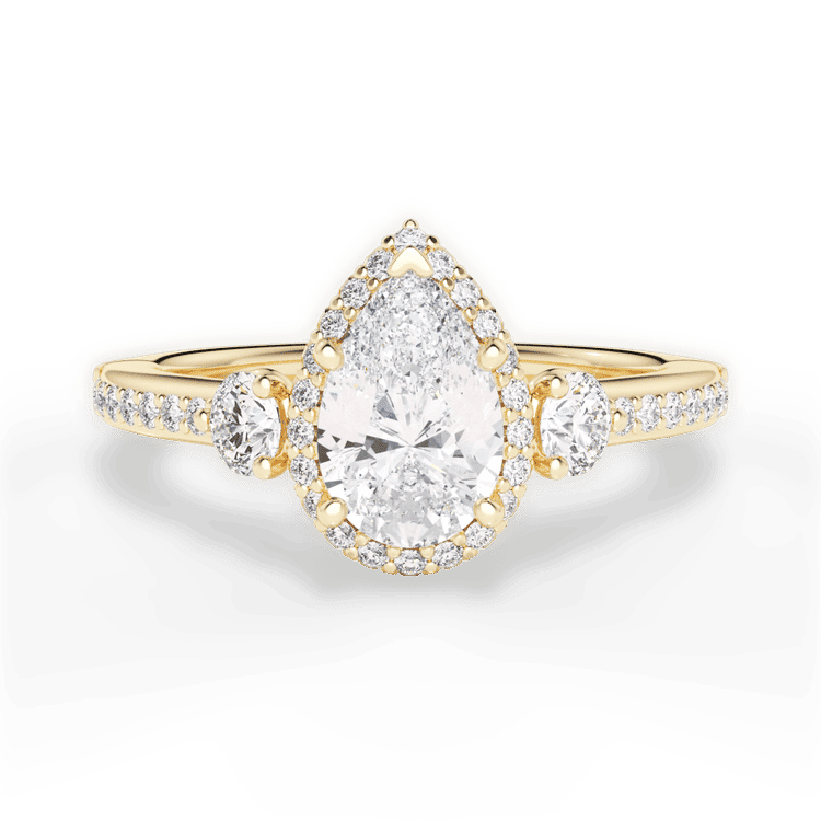 14kt Yellow Gold/18kt Yellow Gold/pear/top sku 1PZ3701