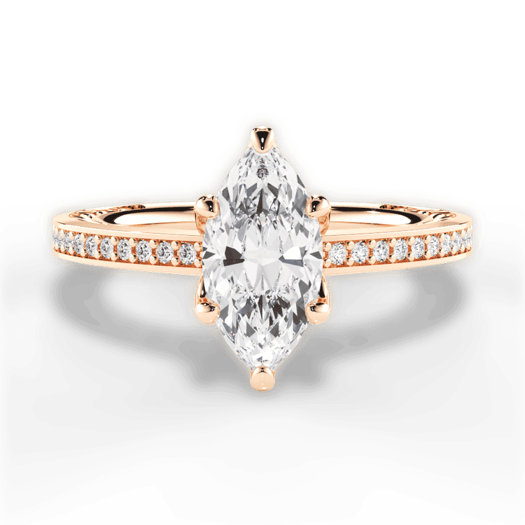 14kt Rose Gold/18kt Rose Gold/marquise/top sku 1MZ4170