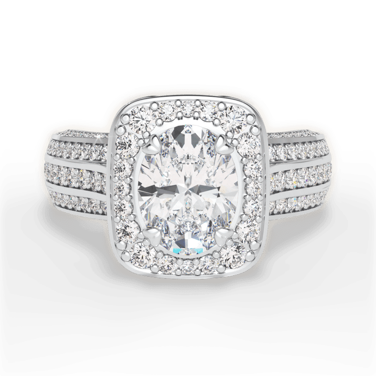 14kt White Gold/18kt White Gold/Platinum/oval/top sku 1OZ3156