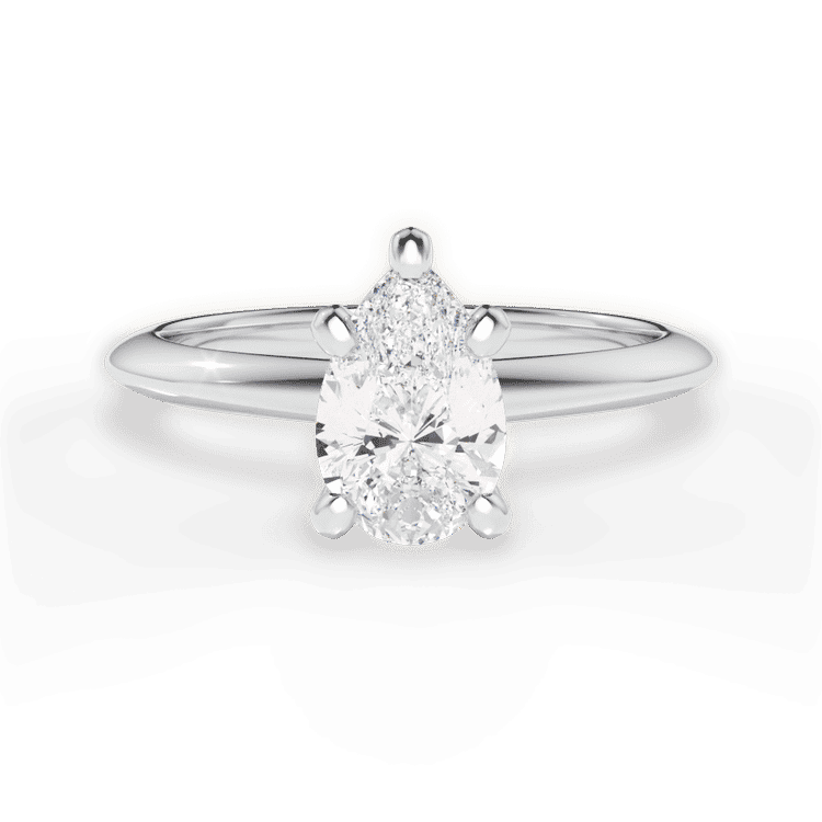 14kt White Gold/18kt White Gold/Platinum/pear/top sku 1PZ7286