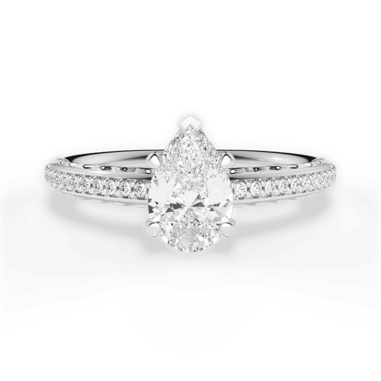 14kt White Gold/18kt White Gold/Platinum/pear/top sku 1PZ2851