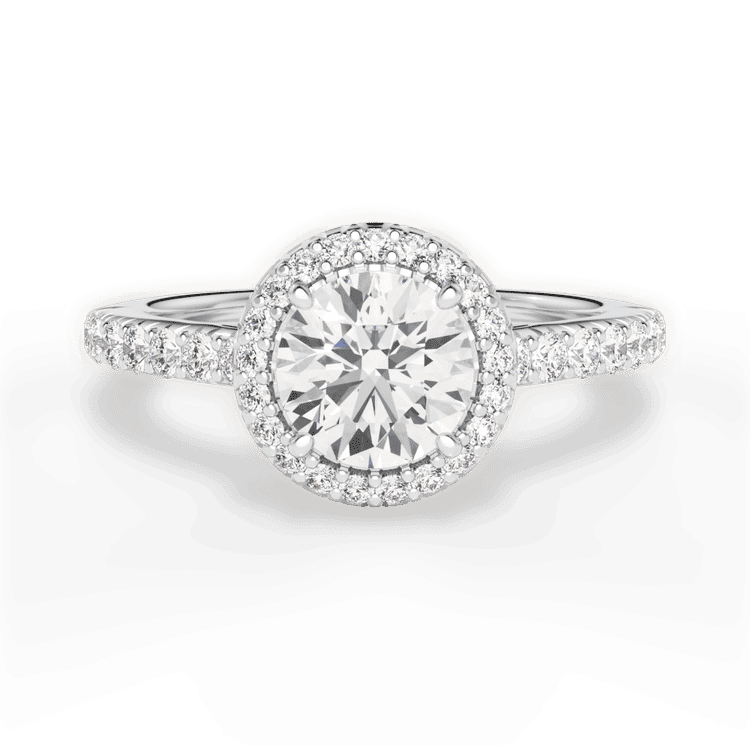 14kt White Gold/18kt White Gold/Platinum/round/top sku 1RZ3705