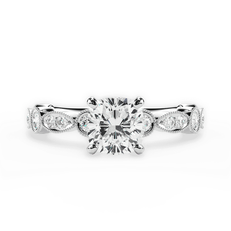 14kt White Gold/18kt White Gold/Platinum/cushion/top sku 1CUZ4718
