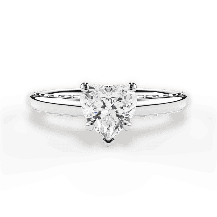 14kt White Gold/18kt White Gold/Platinum/heart/top sku 1HZ2850