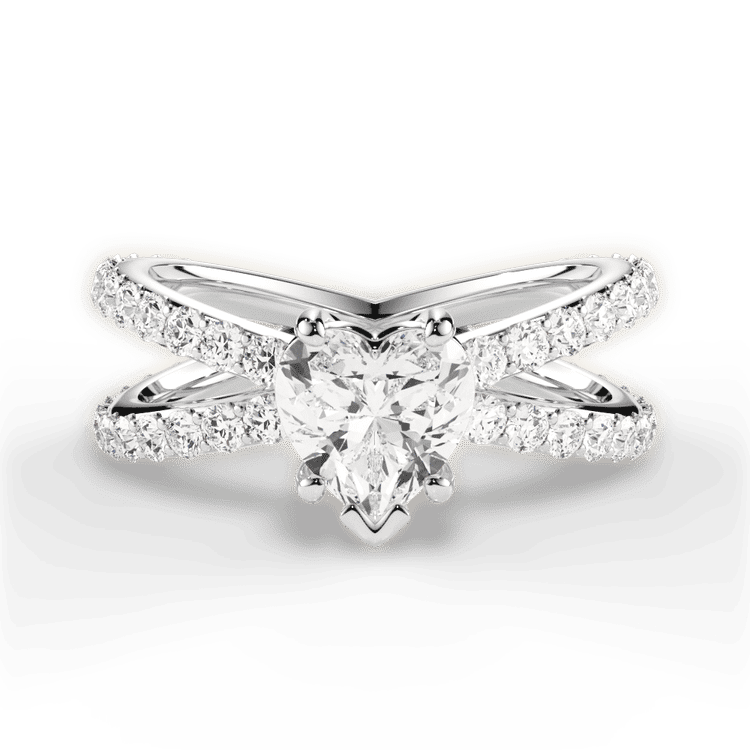 14kt White Gold/18kt White Gold/Platinum/heart/top sku 1HZ1348