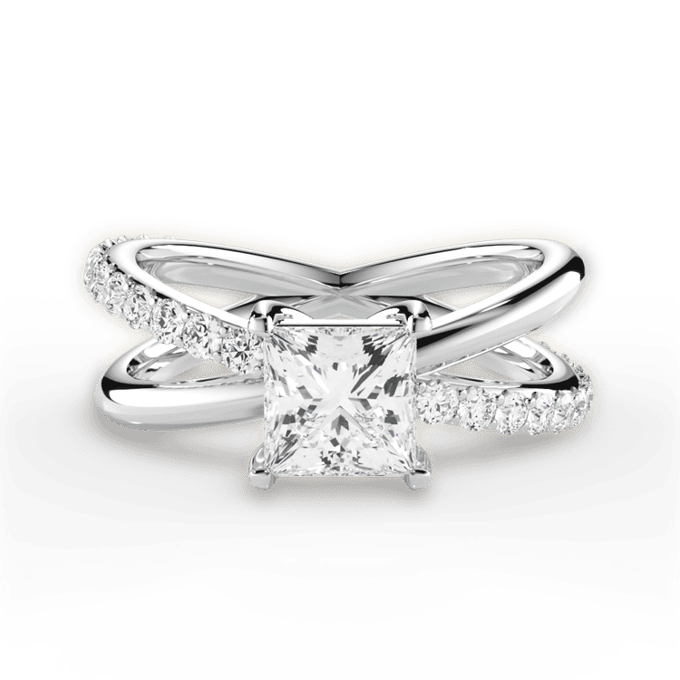 14kt White Gold/18kt White Gold/Platinum/princess/top sku 1PCZ4768