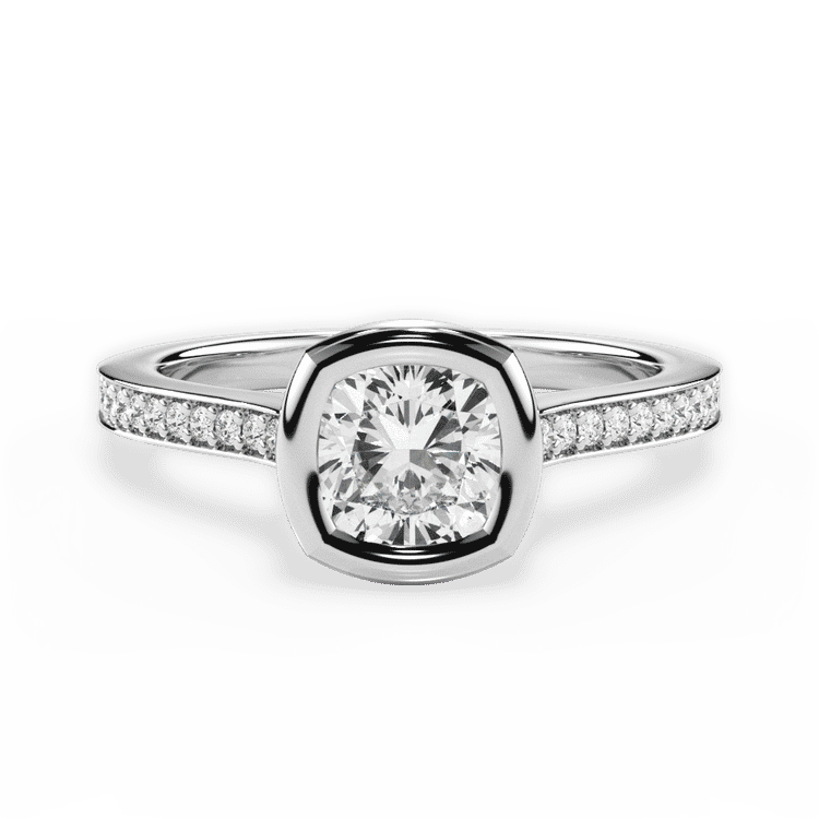 14kt White Gold/18kt White Gold/Platinum/cushion/top sku 1CUZ4725