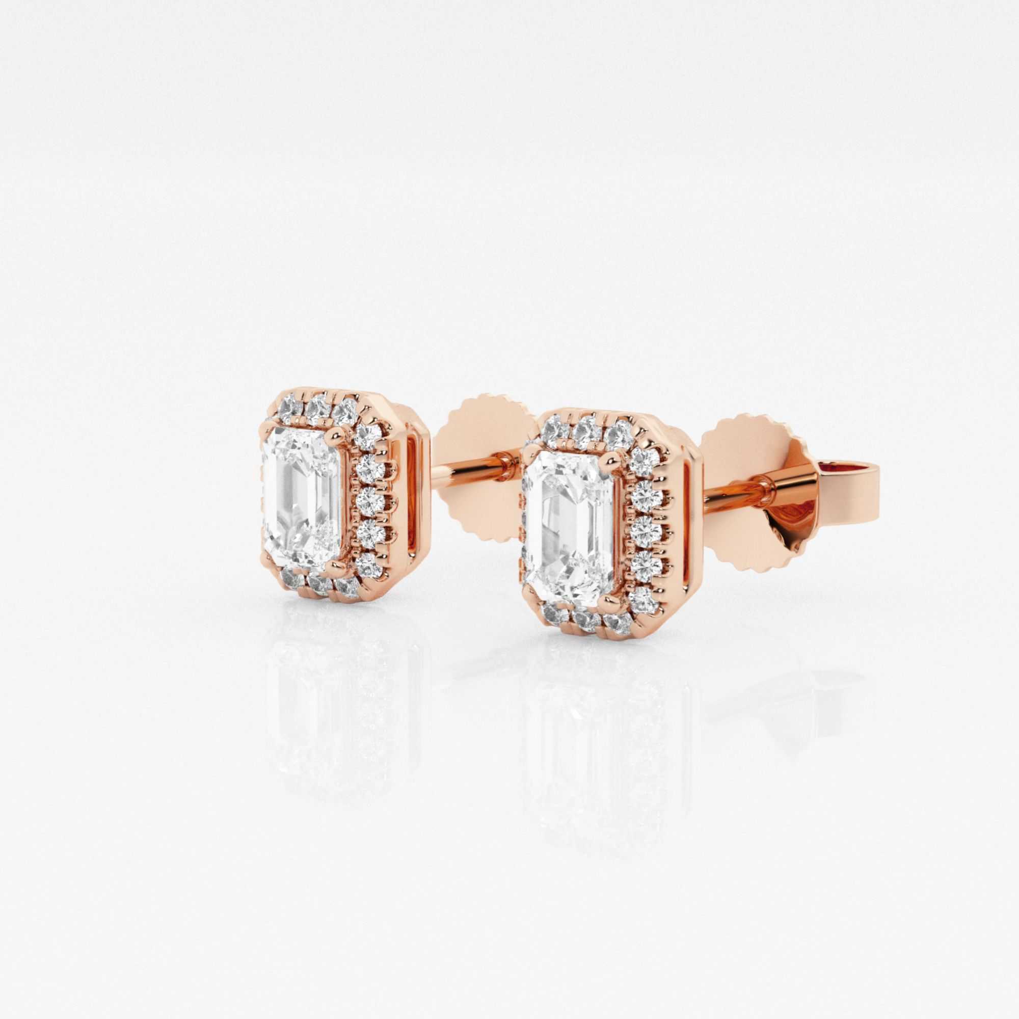 14kt Rose Gold/18kt Rose Gold/emerald/side