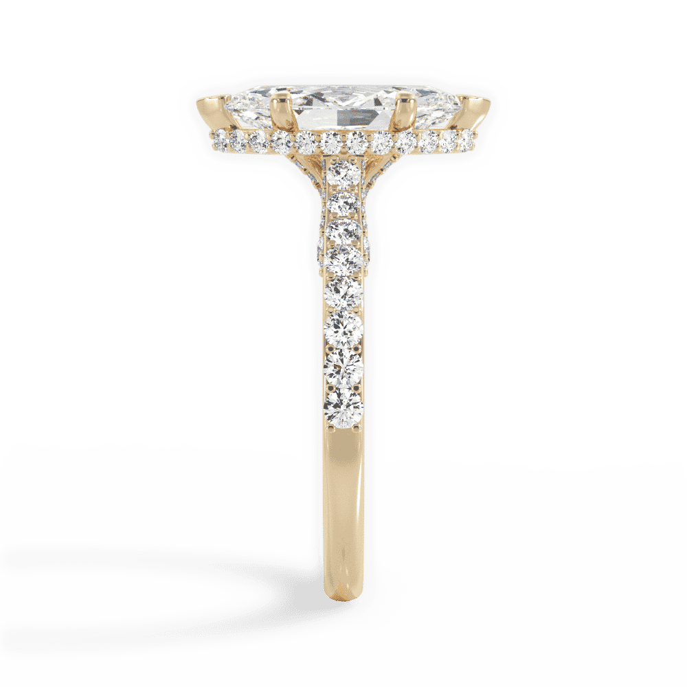 14kt Yellow Gold/18kt Yellow Gold/marquise/perspective