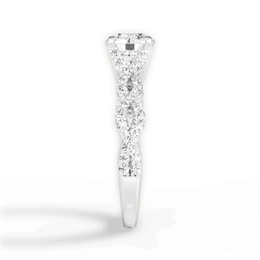 14kt White Gold/18kt White Gold/Platinum/round/perspective