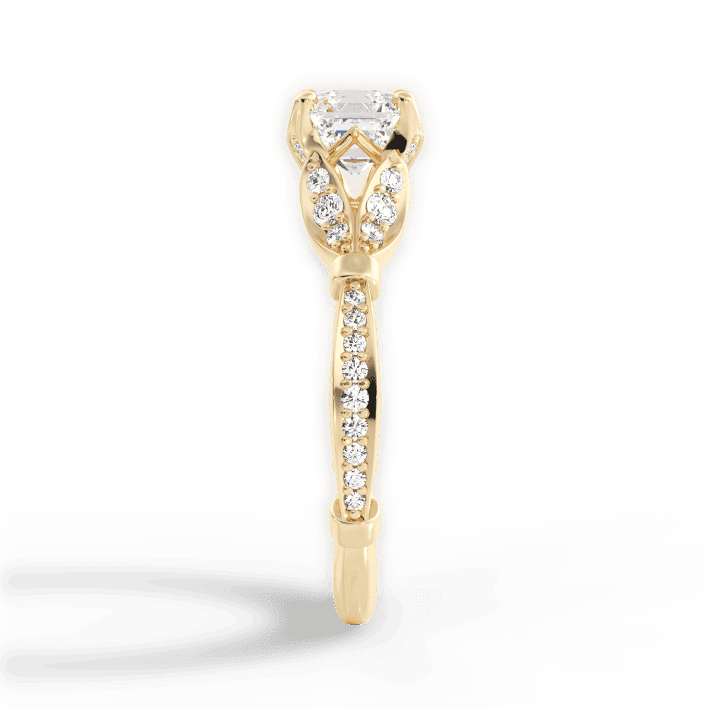 14kt Yellow Gold/18kt Yellow Gold/asscher/perspective