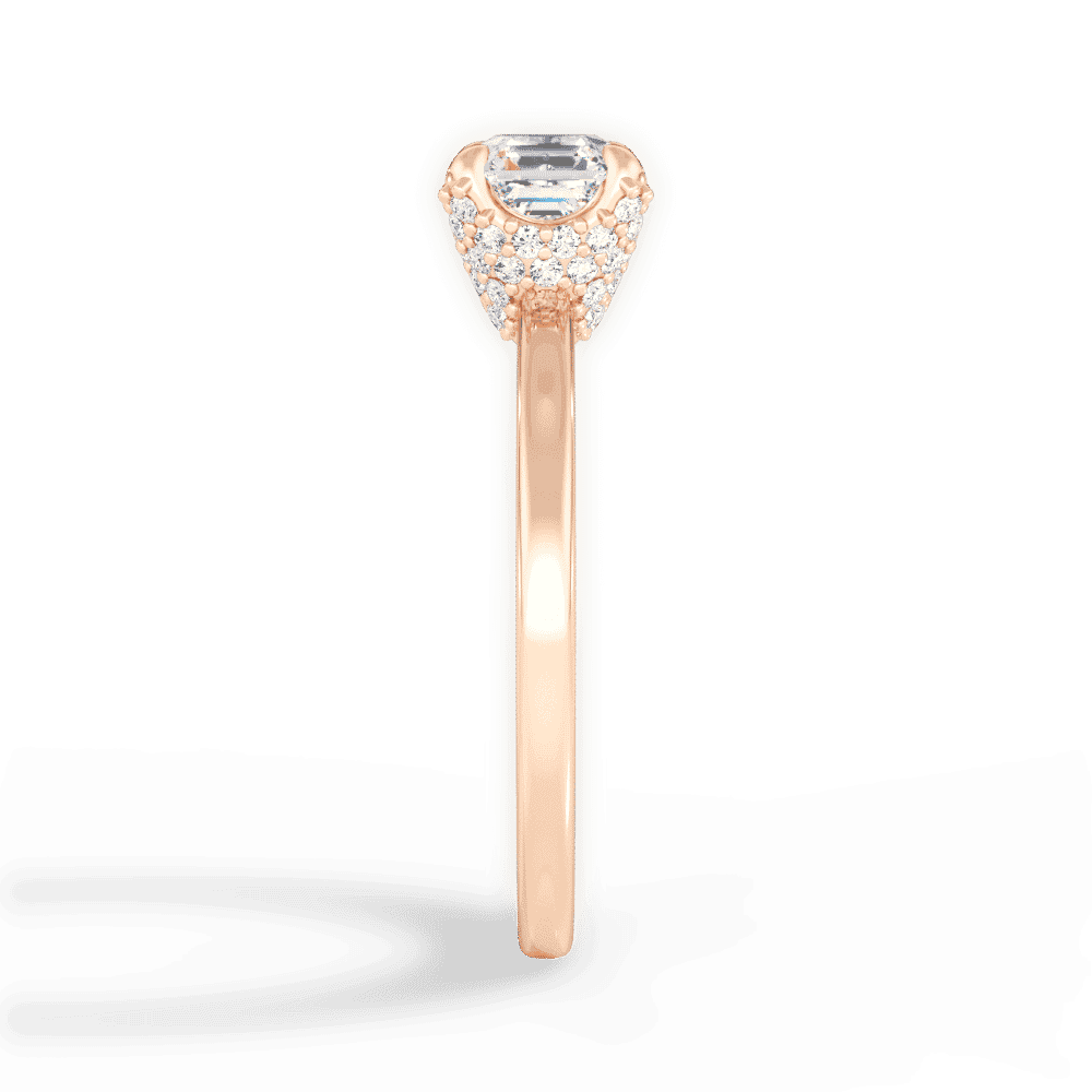 14kt Rose Gold/18kt Rose Gold/asscher/perspective