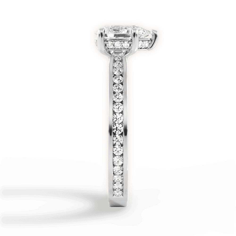 14kt White Gold/18kt White Gold/Platinum/pear/perspective