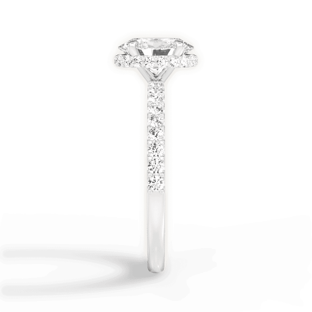 14kt White Gold/18kt White Gold/Platinum/oval/perspective