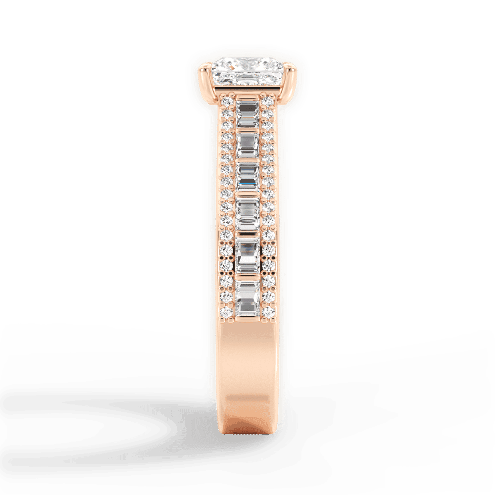 14kt Rose Gold/18kt Rose Gold/princess/perspective