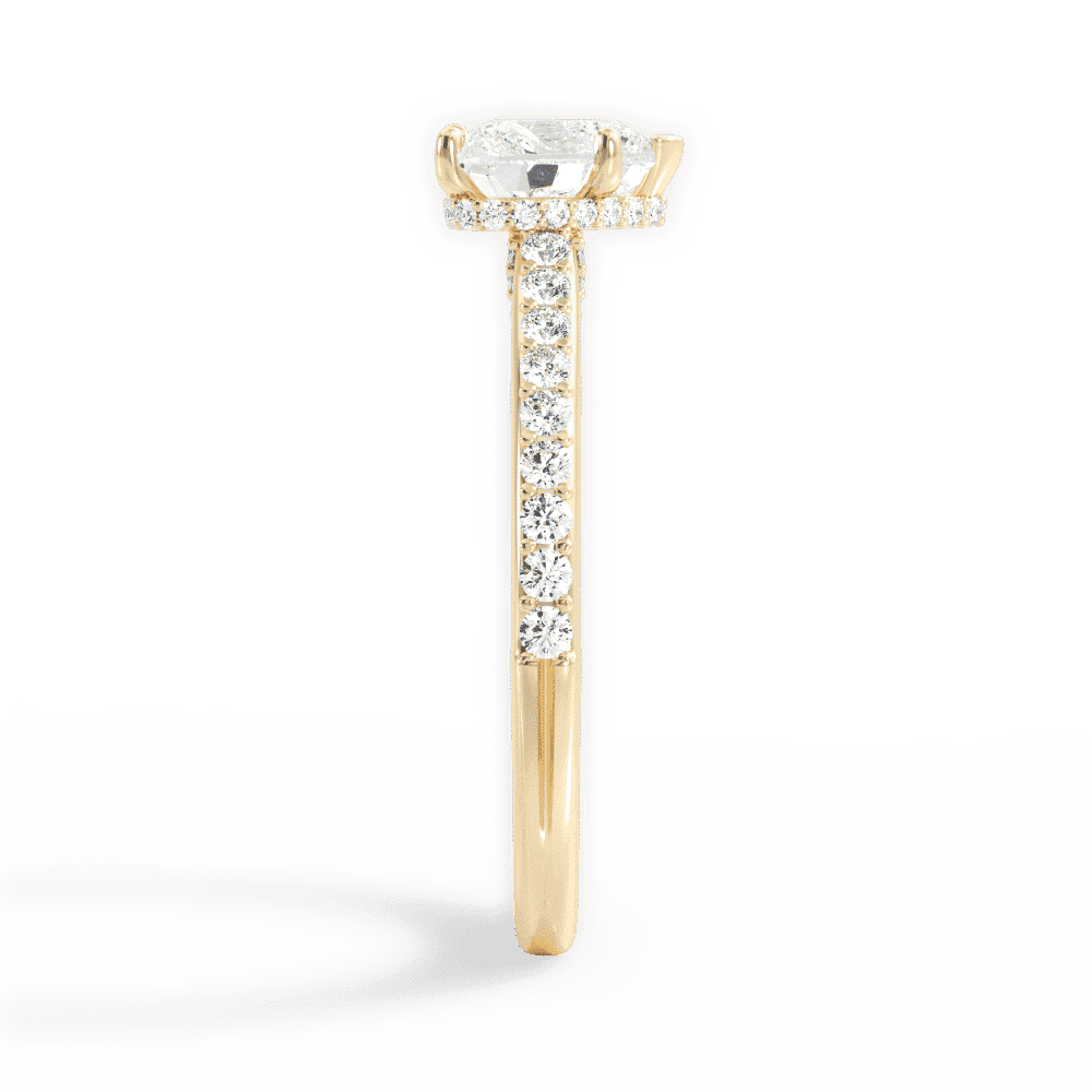 14kt Yellow Gold/18kt Yellow Gold/heart/perspective