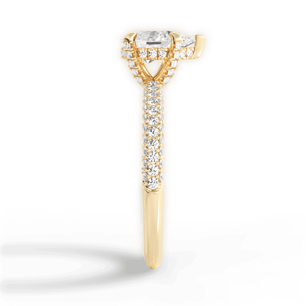 14kt Yellow Gold/18kt Yellow Gold/pear/perspective