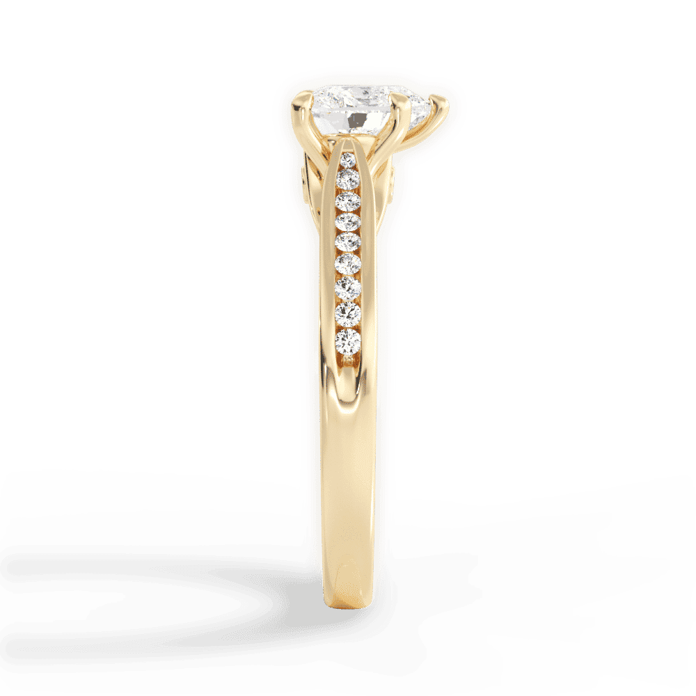 14kt Yellow Gold/18kt Yellow Gold/heart/perspective