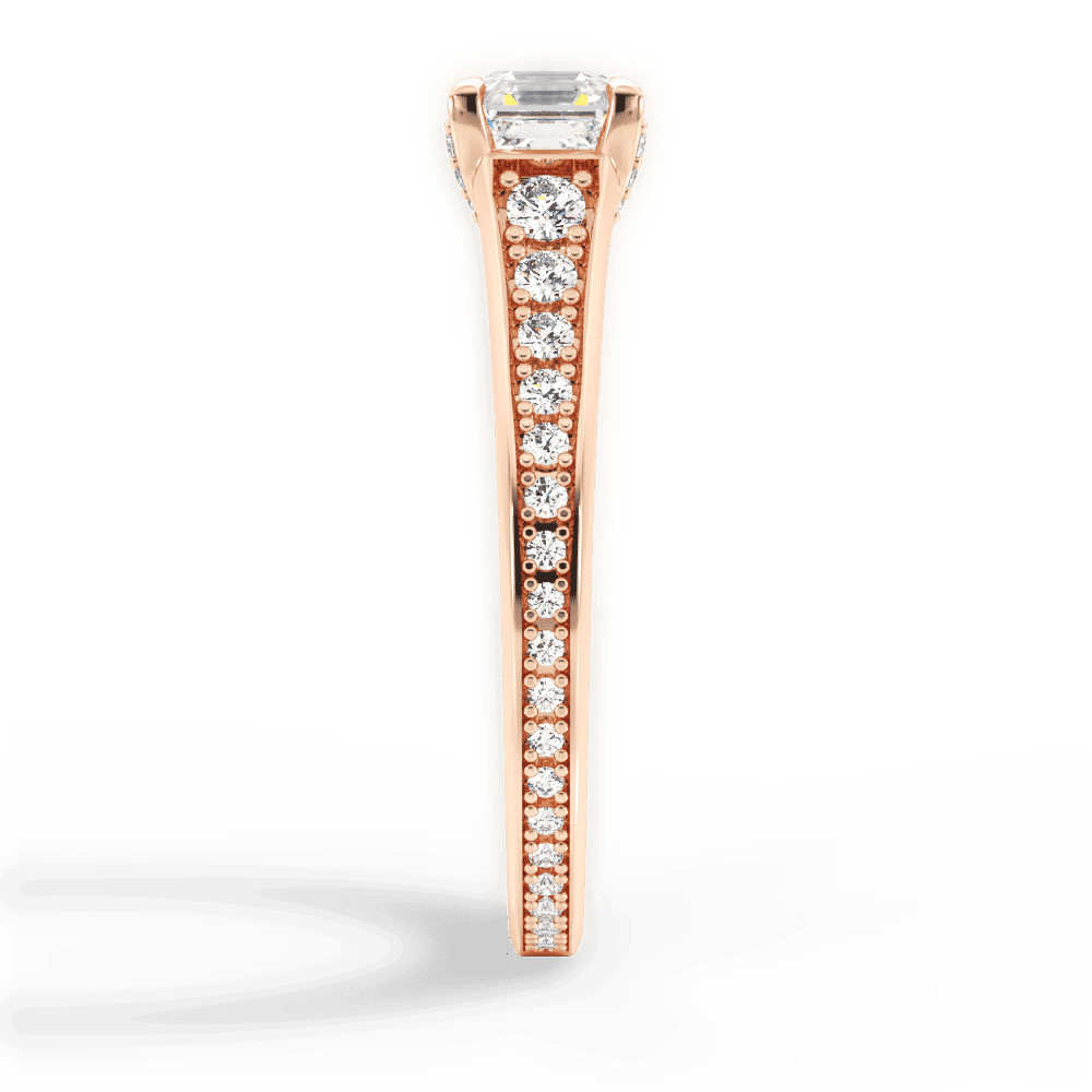 14kt Rose Gold/18kt Rose Gold/asscher/perspective