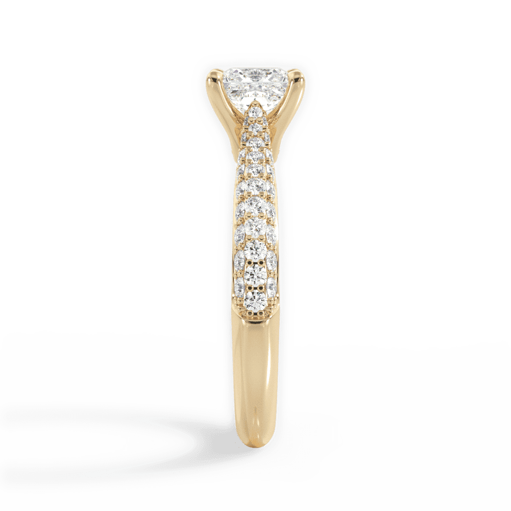 14kt Yellow Gold/18kt Yellow Gold/princess/perspective