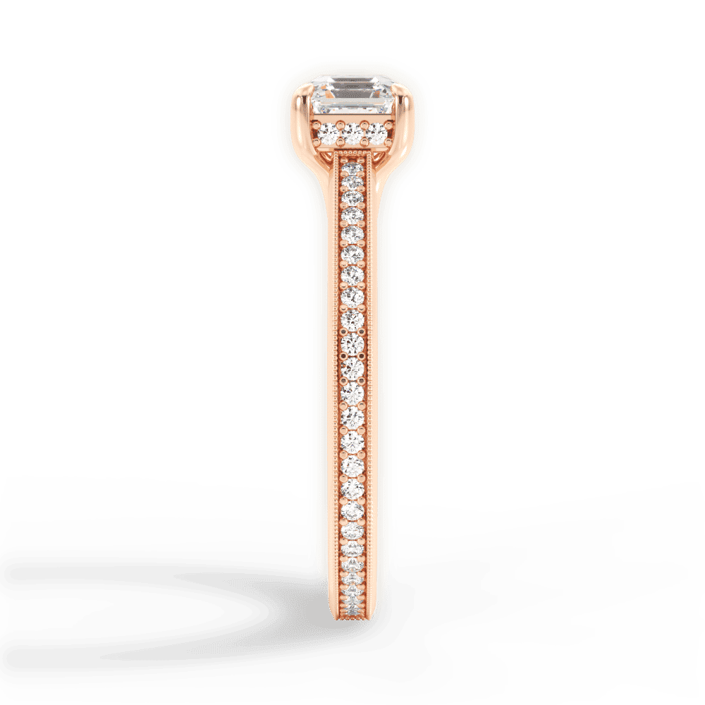 14kt Rose Gold/18kt Rose Gold/asscher/perspective