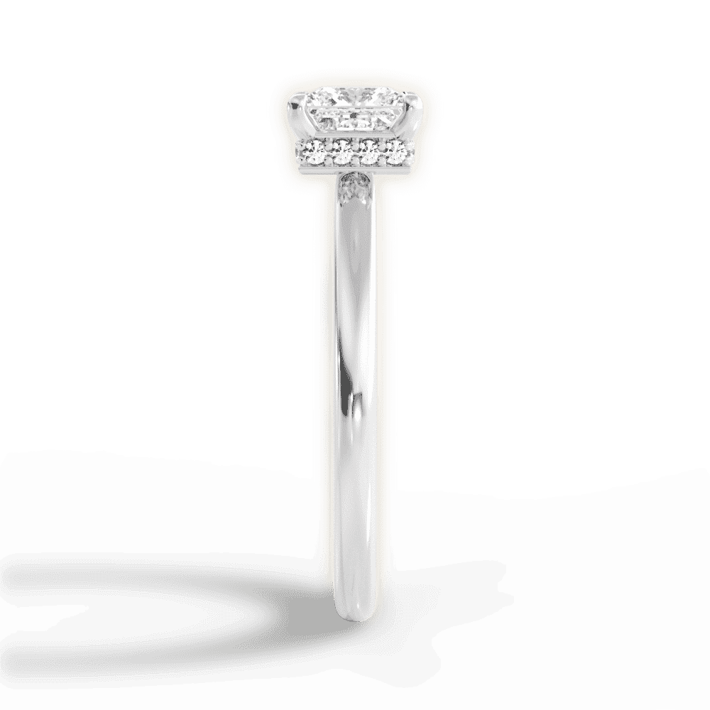 14kt White Gold/18kt White Gold/Platinum/princess/perspective