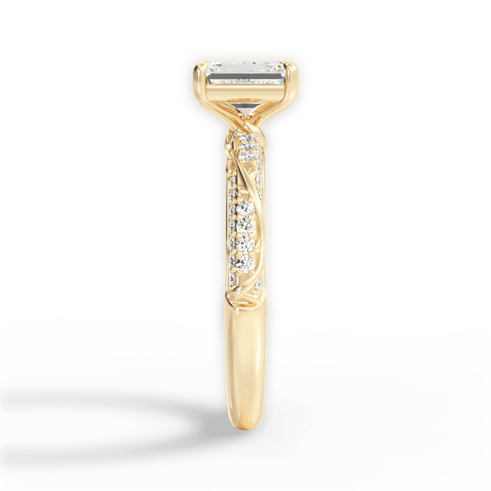 14kt Yellow Gold/18kt Yellow Gold/emerald/perspective