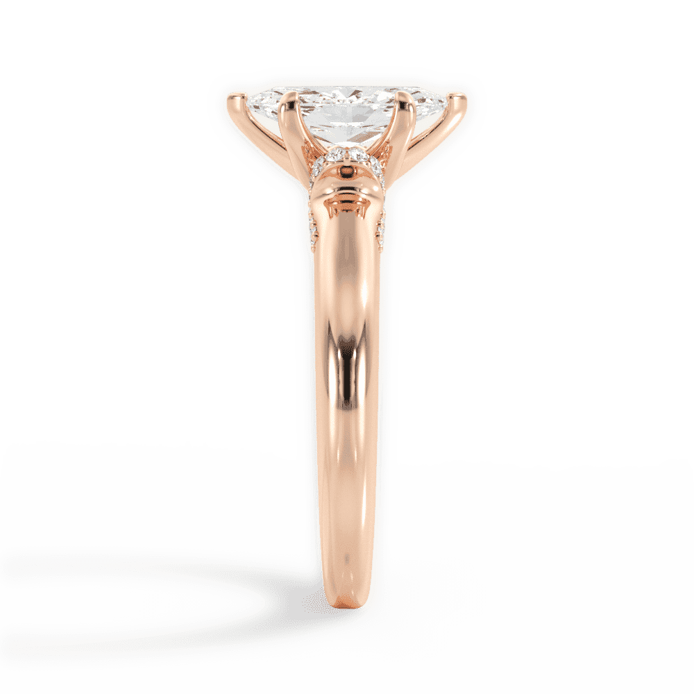 14kt Rose Gold/18kt Rose Gold/marquise/perspective