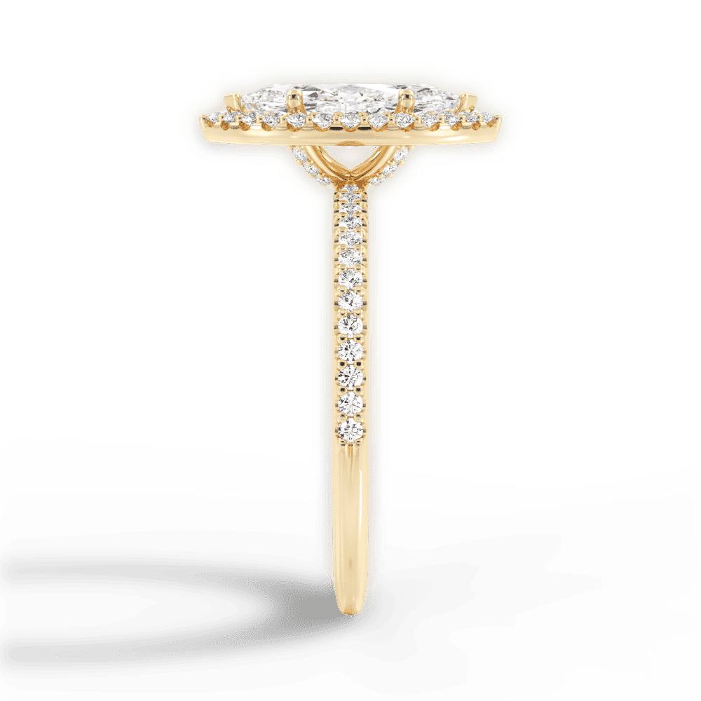 14kt Yellow Gold/18kt Yellow Gold/marquise/perspective