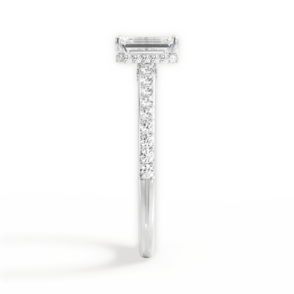 14kt White Gold/18kt White Gold/Platinum/emerald/perspective