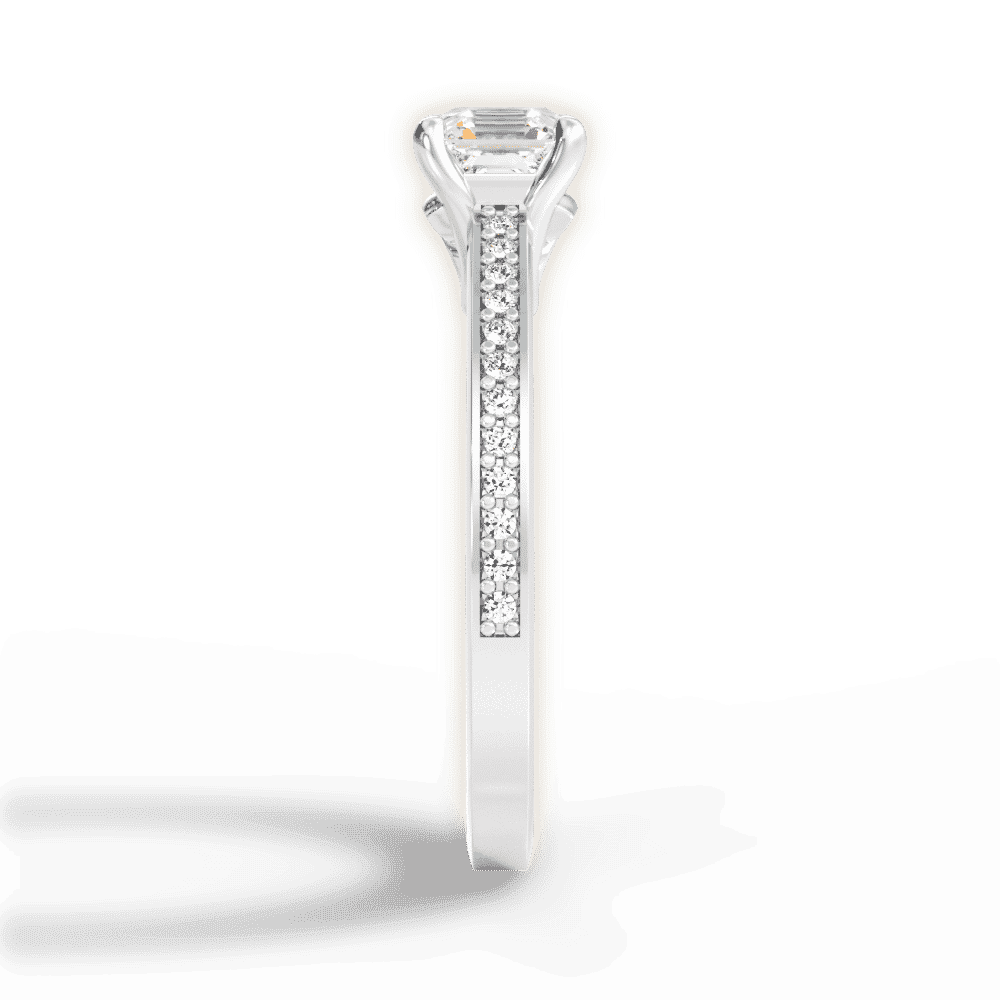 14kt White Gold/18kt White Gold/Platinum/asscher/perspective