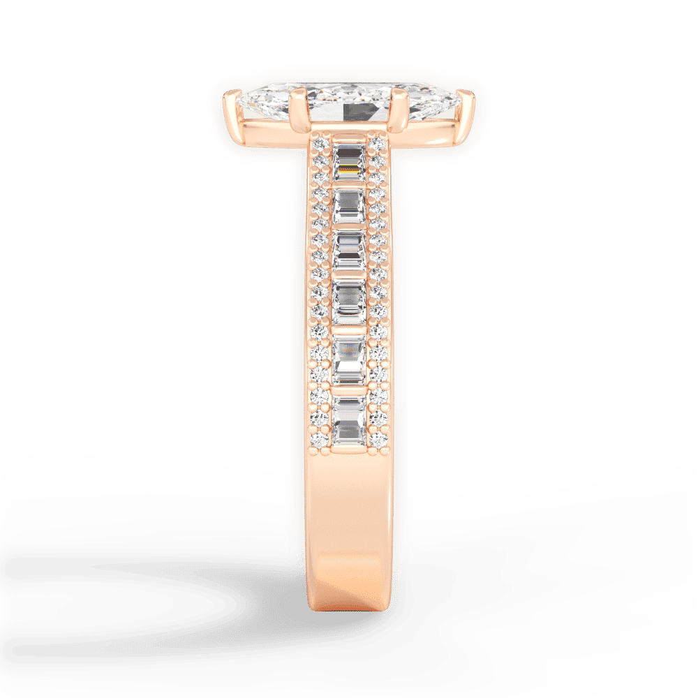 14kt Rose Gold/18kt Rose Gold/marquise/perspective