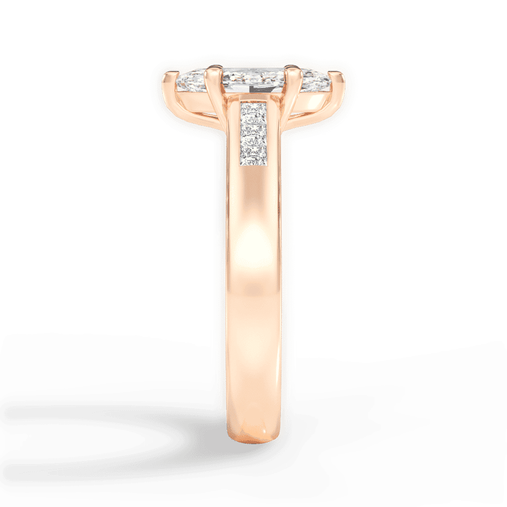 14kt Rose Gold/18kt Rose Gold/marquise/perspective
