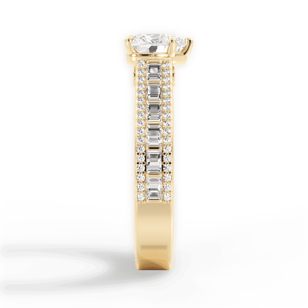 14kt Yellow Gold/18kt Yellow Gold/heart/perspective