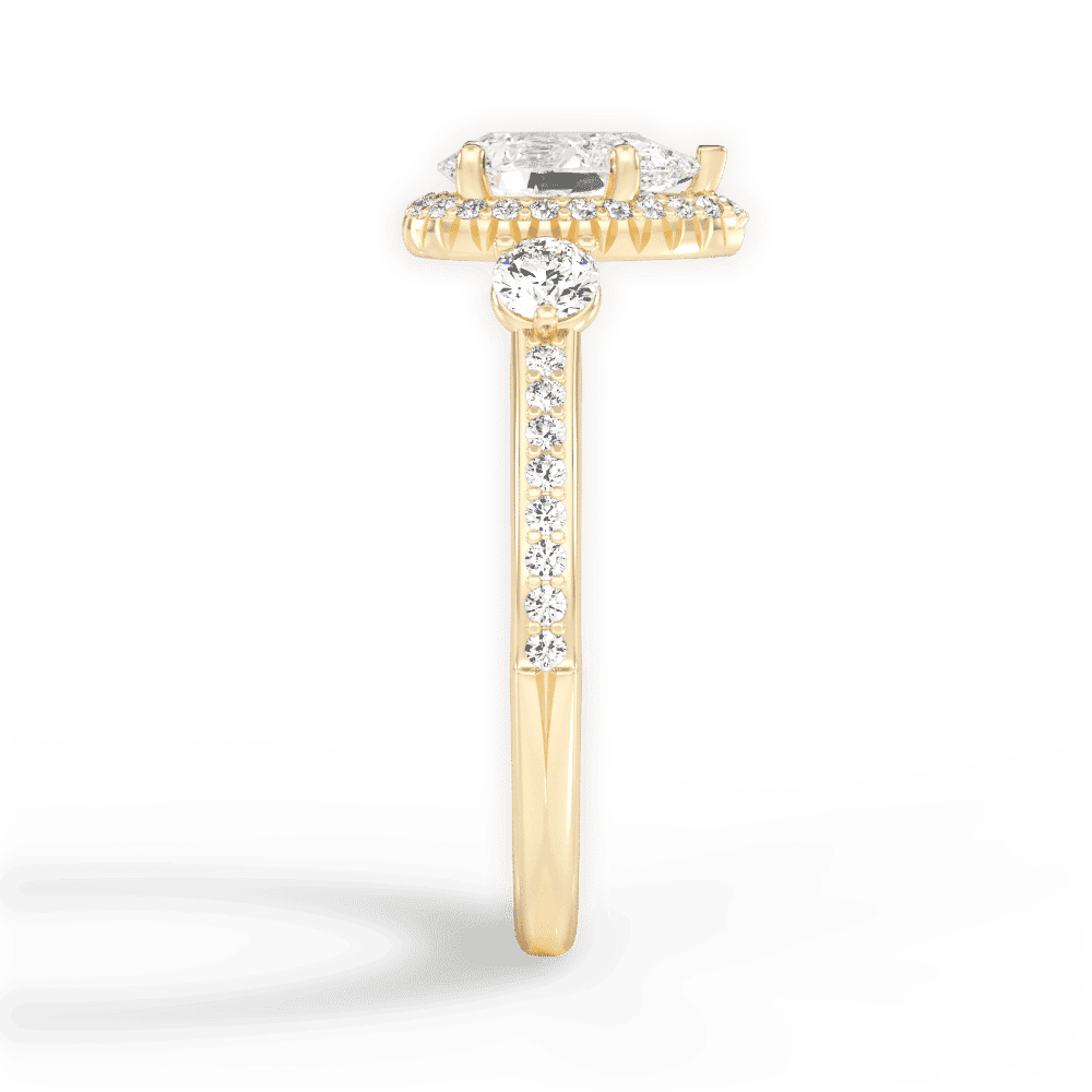 14kt Yellow Gold/18kt Yellow Gold/pear/perspective