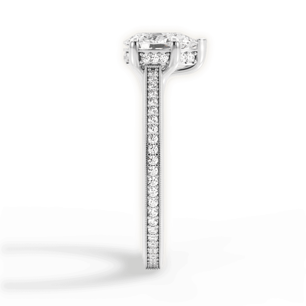 14kt White Gold/18kt White Gold/Platinum/pear/perspective