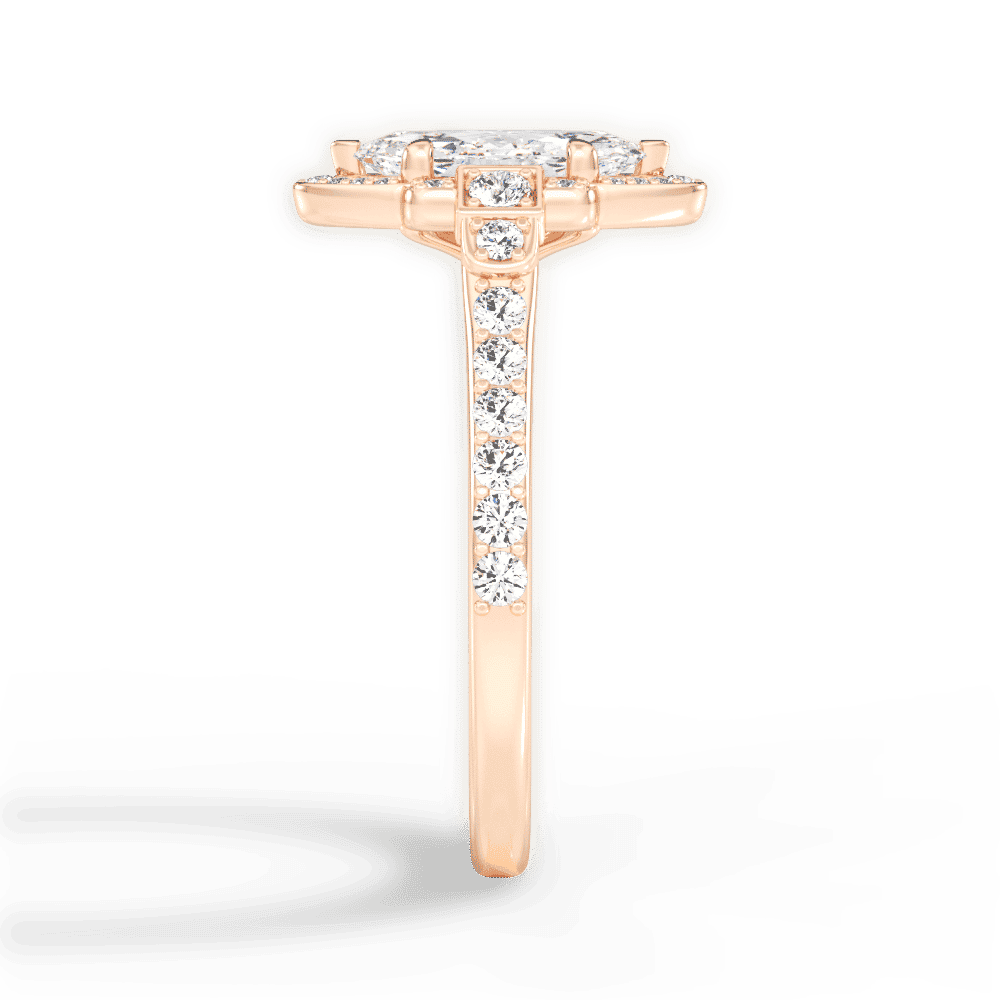 14kt Rose Gold/18kt Rose Gold/marquise/perspective